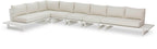 Maldives - 6 Piece Water Resistant Outdoor Patio Modular Sectional With White Base