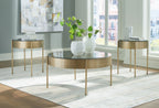 Jettaya - Occasional Table Set (Set of 3) - Brushed Brass