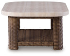 Dolan Creek - Rectangular Cocktail Table - Beige / Brown