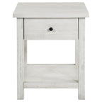 Payne - 1 Drawers Wood End Table with Shelf