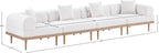 Laguna - 4 Piece Resilient Water Resistant Fabric 142" Upholstered Outdoor Patio Modular Sofa
