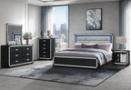 Soleil - 5 Piece Queen Bedroom Set With Cooler And Speaker - Charcoal