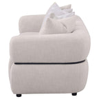 Jeanette - 84" Fabric Upholstered Round Arm Sofa - Beige