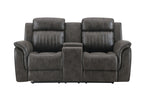 U8517 - Reclining Sofa / Console Reclining Loveseat, Reclining Collections - Charcoal