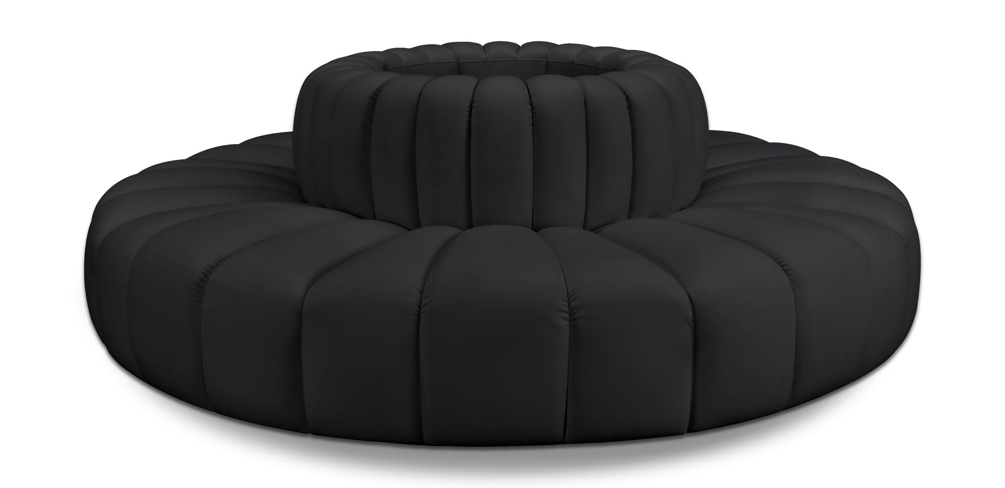 Arc - Faux Leather 8 Piece Round Modular Sofa