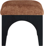 Lawson - Chenille Fabric Ottoman - Black Base