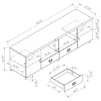 Burkett - 2 Door Engineered Wood TV Stand - White High Gloss