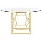 Starlight - Round Glass Top Metal Dining Table