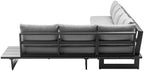 Maldives - 5 Piece Water Resistant Outdoor Patio Modular Sectional With Gray Base