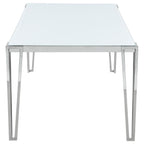 Pauline - Rectangular Glass Top Dining Table - Chrome