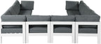 Nizuc - Outdoor Patio 10 Piece Modular Sectional With White Frame