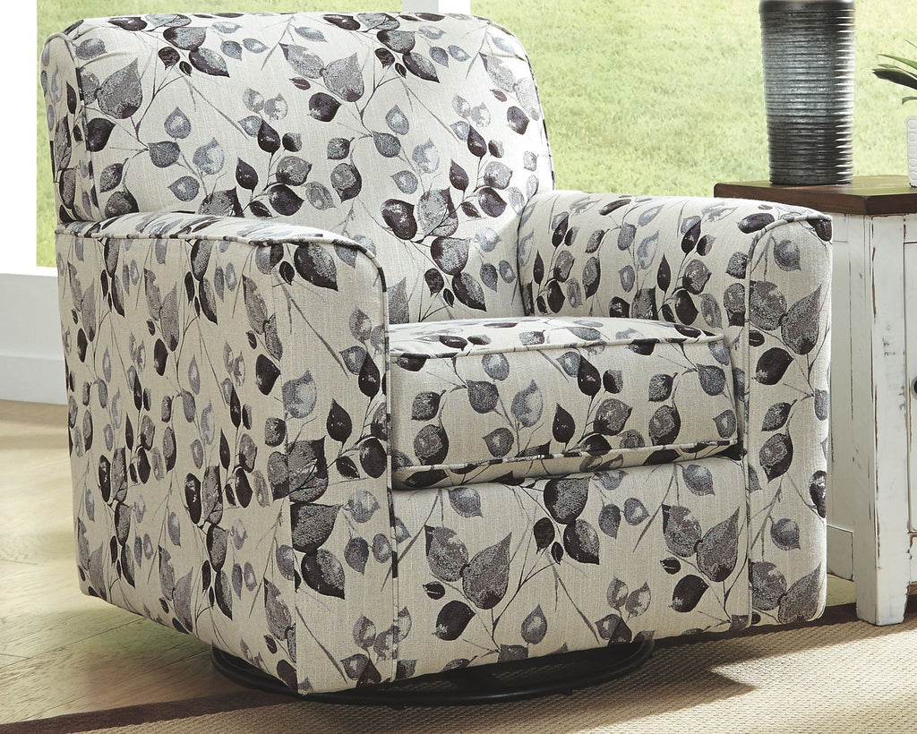 Abney - Swivel Accent Chair - Platinum