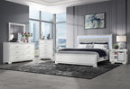Soleil - 5 Piece King Bedroom Set With Cooler And Speaker - White
