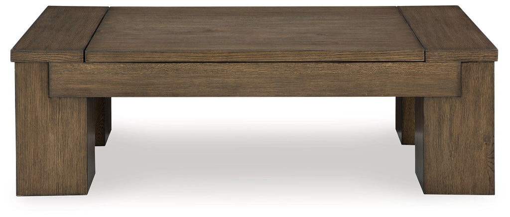 Rosswain - Lift Top Cocktail Table - Warm Brown