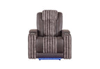 U8000 - Power Recliner With Power Headrest & LED Light - Brown