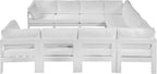 Nizuc - Outdoor Patio 10 Piece Modular Sectional With White Frame