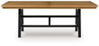 Galliden - Rectangular Dining Room Extension Table - Black / Brown