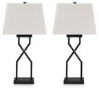 Brookthrone - Metal Table Lamp (Set of 2) - Black