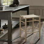 Santos - Backless Counter Stool With Stained Natural Base