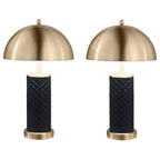Ferris - Dome Quilted Table Lamp (Set of 2) - Black