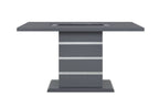 Monaco - Rectangular Bar Table And 4 Bar Stools - Dark Gray