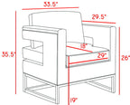 Noah - Accent Chair with Gold Legs