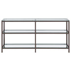 Kate - Console Bookcases - Black Nickel