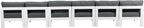 Nizuc - Outdoor Patio 6 Seat Armless Modular Sofa With White Frame