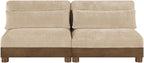 Turin - Fabric Upholstered Modular Armless Loveseat
