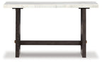 Burkhaus - Sofa Table - White / Dark Brown