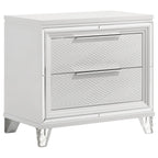 Marmore - 2-Drawer Nightstand Bedside Table - White