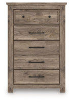 Rusticott - Five Drawer Chest - Brown