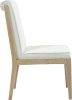 Gwendolyn - Faux Leather Dining Side Chair With Natural Frame (Set of 2)