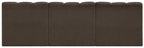 Arc - Boucle Fabric 3 Piece Modular Straight Sofa - Brown