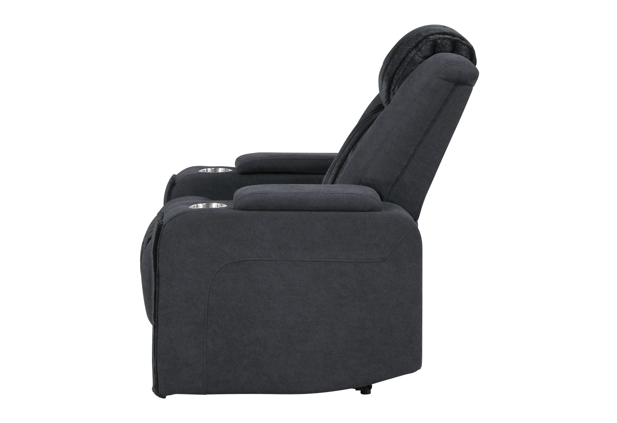 U8000 - Power Recliner With Power Headrest & LED Light - Black