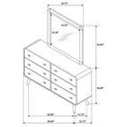 Robyn - 6-Drawer Bedroom Dresser And Mirror