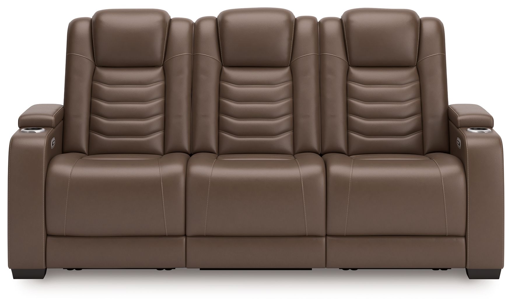 High Impact - Power Reclining Sofa / Adj Headrest - Tobacco