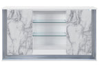 Ylime - Marble Buffet - Light Gray / White