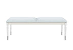 Orion - Bench With Acrylic Legs - White / Gold