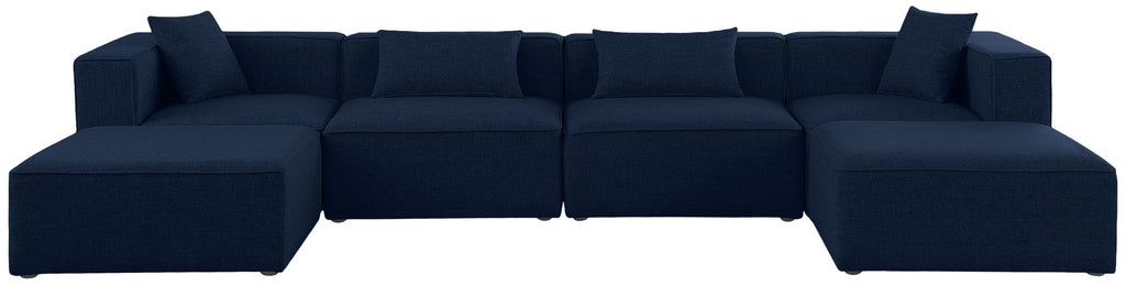 Cube - Linen 6 Piece Modular Double Chaise Sectional