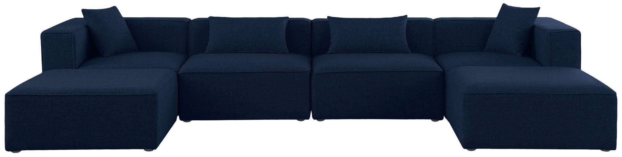 Cube - Linen 6 Piece Modular Double Chaise Sectional