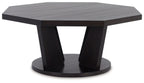 Chasinfield - Octagon Coffee Table - Dark Brown
