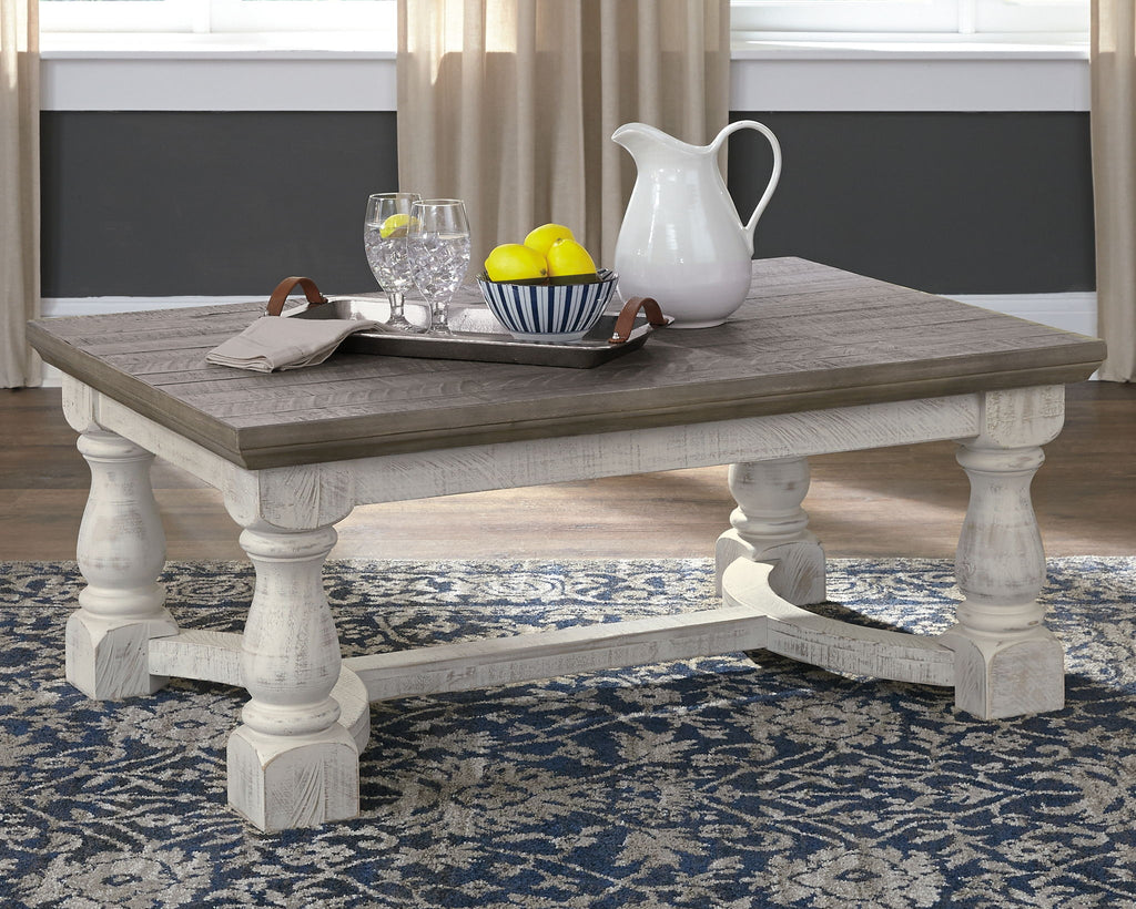 Havalance - Rectangular Cocktail Table - Gray / White
