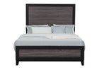 Lisbon - 4 Piece Queen Bedroom Set (Bed, Dresser, Mirror, Nightstand) - Black / Gray