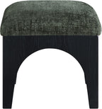 Lawson - Chenille Fabric Ottoman - Black Base