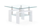 T648 - End Table - Clear / White