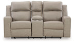 Lavenhorne - Dbl Rec Loveseat W/Console - Pebble