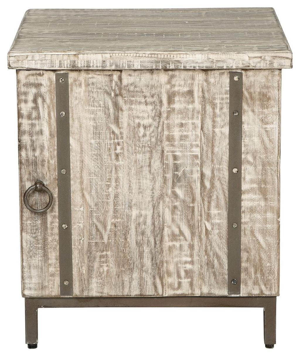 Laddford - Accent Cabinet - Shelf - Whitewash