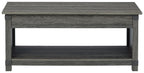 Freedan - Rect Lift Top Cocktail Table - Grayish Brown