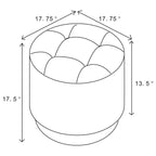 Bowman - Round Upholstered Tufted Swivel Ottoman